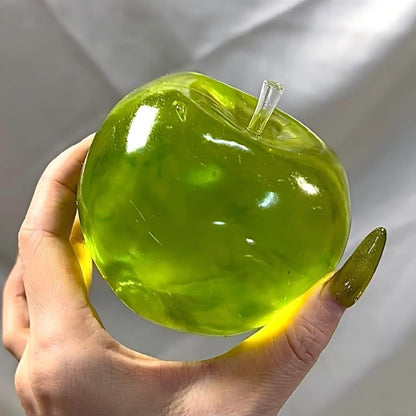 Gel-Filled Apple Squishy Toys - Transparent Sensory Fidget Stress Relief Collection